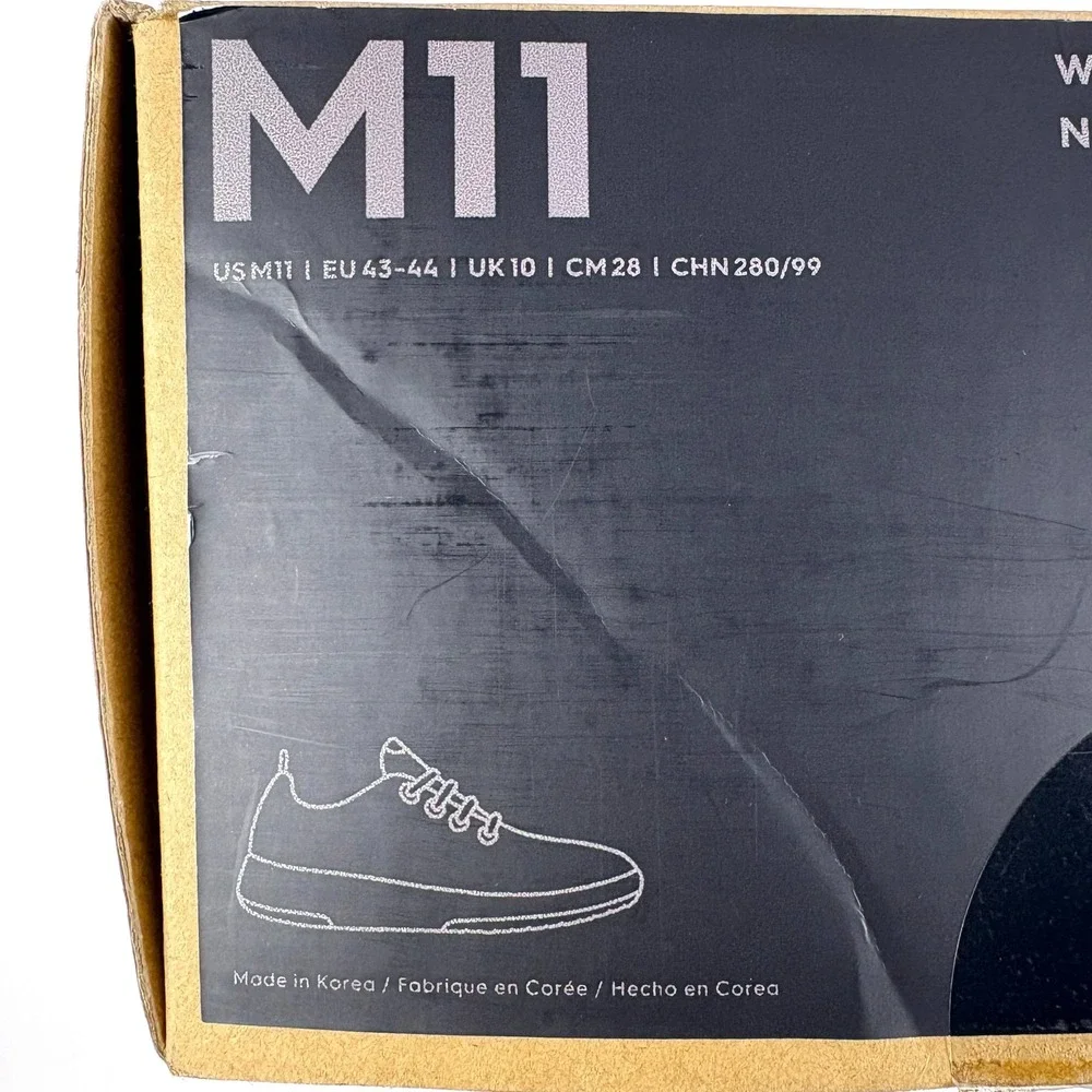 Allbirds Wool Runner Mizzle Shoes Mens Sz 11 Natural Black/Dark Gray with Box